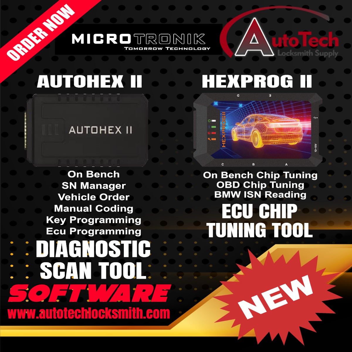 AutoTech_LS's tweet image. NEW SOFTWARE: MICROTRONIK TOMORROW TECHNOLOGY, READY STOCK:
AUTOHEX II 
- Ecu & Key Programming
- ISN Manager
- Manual Coding
- Vehicle Order
- On Bench
HEXPROG II 
- On Bench Chip Tuning
- OBD Chip Tuning
- BMW ISN Reading
autotechlocksmith.com