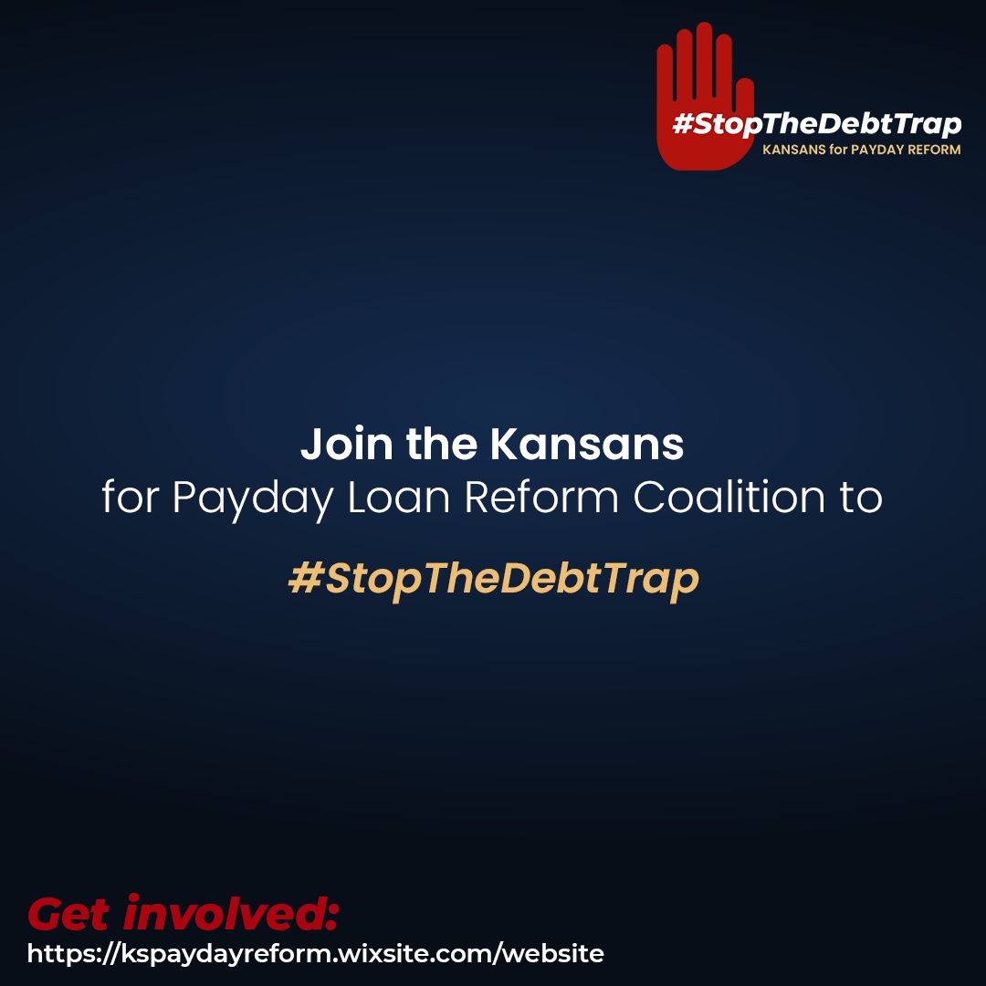Kansans for Payday Loan Reform are working towards a brighter future. Join the Coalition’s fight to regulate payday loans and #StopTheDebtTrap

Help us keep momentum going into 2024. Share our toolkit: drive.google.com/drive/folders/…