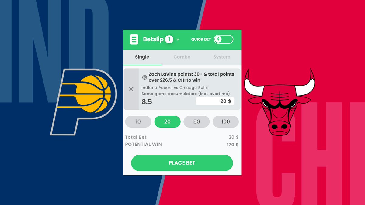 wsmcasino's tweet photo. Off the back of his 51 point explosion against Detroit, can Zach LaVine lead the #Bulls to a W this time around against the #Pacers ? 🏀 #NBA

👇
https://t.co/gj3jAgEbJg https://t.co/weEFQNIZHz