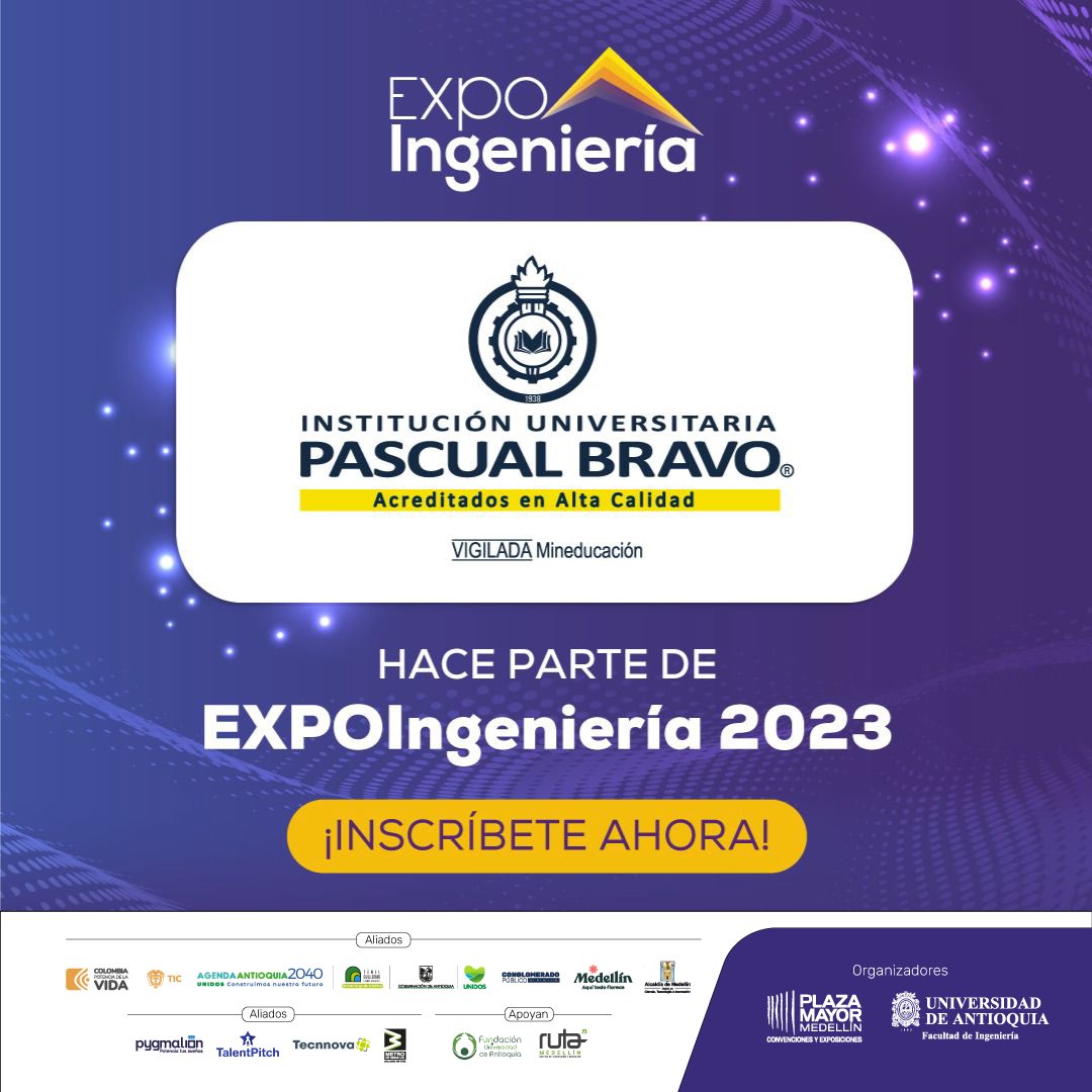 Nos complace anunciar que la <a href="/IUPascualBravo/">iupascualbravo</a>, con 80 años de excelencia educativa, se une a EXPOIngeniería 2023. 🚀🔧
📚💡 Descubre su legado y conéctate con la innovación en su máxima expresión. 💼🔬
¡Regístrate ahora! 🌐 expoingenieria.edu.co