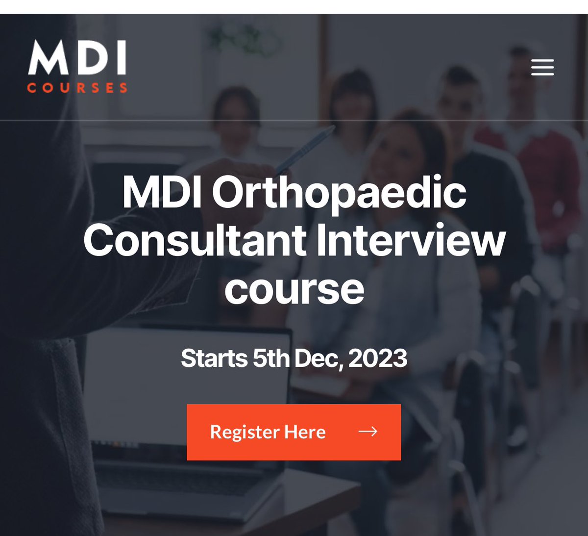 This instructional course is unique as it is focused purely on the consultant orthopaedic interview delivered by experts in the field. 
If you are applying for a consultant job, check this out. 
mdicourses.co.uk
#orthotwitter with <a href="/MoAImam/">Mo Imam</a> and <a href="/talk_dr/">Let's Talk Dr</a>