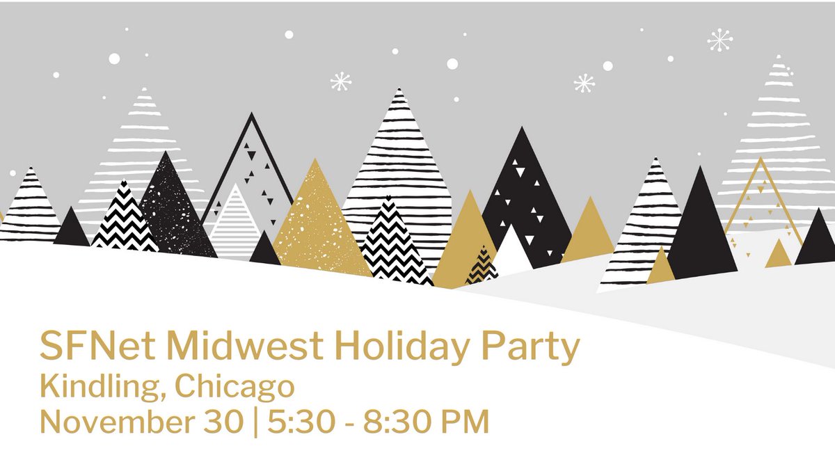 Join us Thursday, November 30th for our Annual Holiday Party at Kindling. Last year over 90 different firms were represented at the event so it's one you won't want to miss.

Register here: community.sfnet.com/midwestchapter…