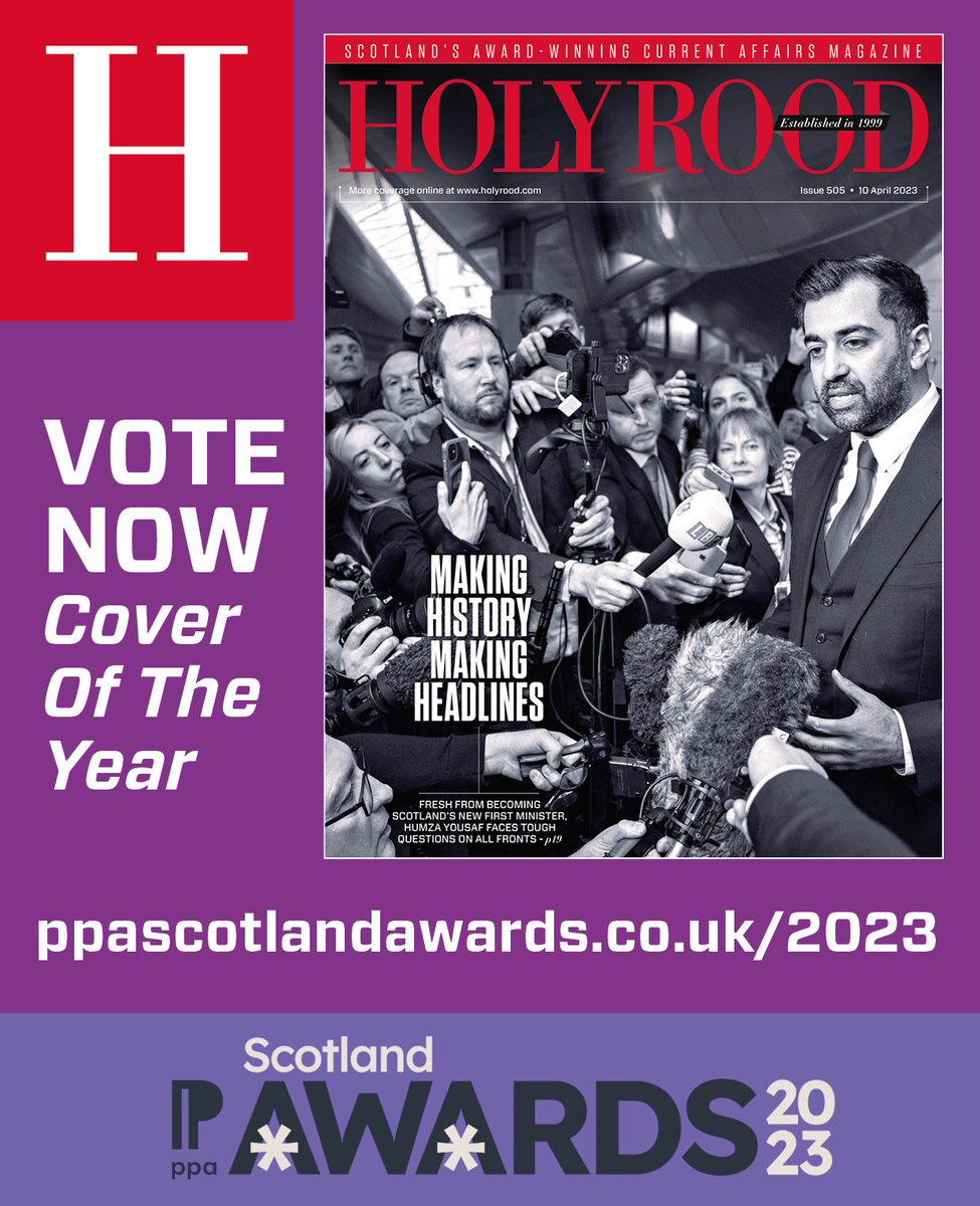 The cover of the year in the @ppascotland magazine awards is open to the public vote. Please vote for this @holyrooddaily cover here ppascotlandawards.co.uk/2023/en/page/f…