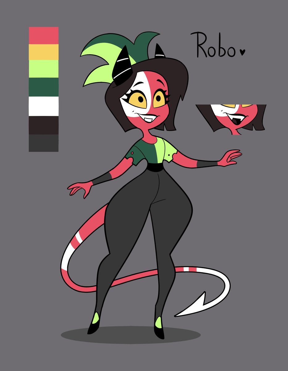 RoboCatRC's tweet image. Sharing the ref sheet of my Impsona with the world
💖✨
#HelluvaBoss