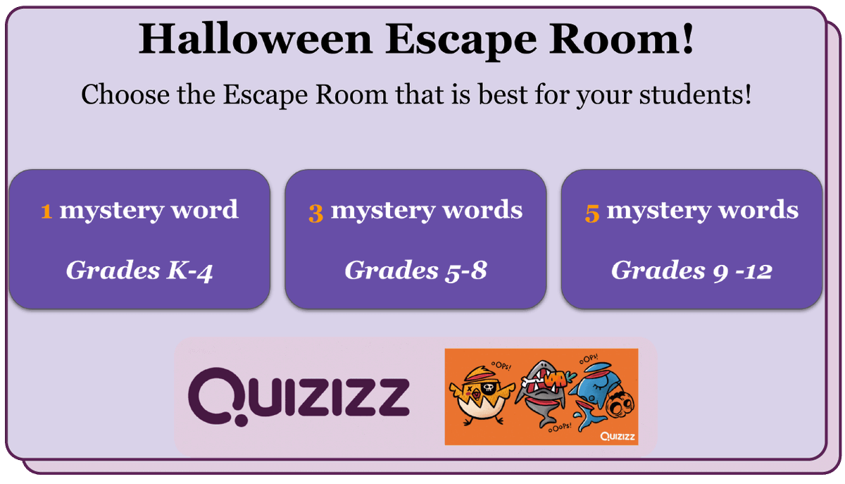 waygroundai's tweet photo. All dressed up and nowhere to go. Sounds like a perfect Halloween Escape Room to us. 👻

We've already made the escape room for you. Just use it in class tomorrow and have a spooky time.

Here's the link to everything you need with a how-to guide.
https://t.co/Dfm6Ipp0I6 https://t.co/zBHGqwB8wL