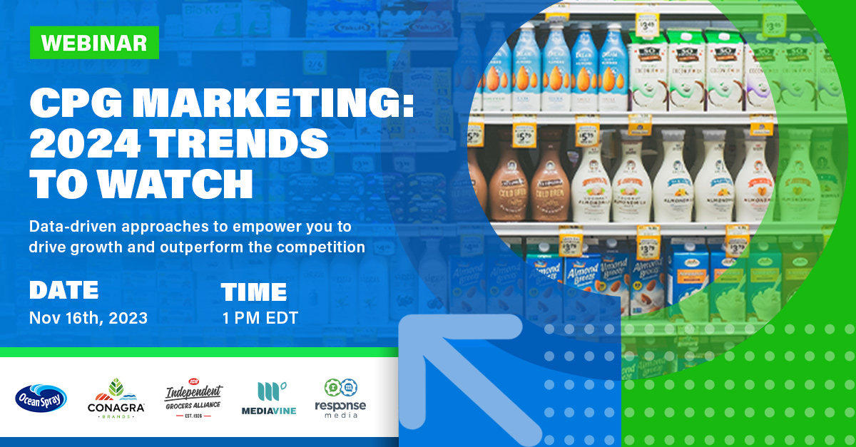 Join our VP of Brand Development, Michael La Kier, at the "CPG Marketing: 2024 Trends to Watch" webinar, where we'll dive into data-driven strategies for the coming year! 📈 Register now: tinyurl.com/3bjc5zpm

 #DataDrivenMarketing #CPG #CPGWebinar #ConsumerGoods