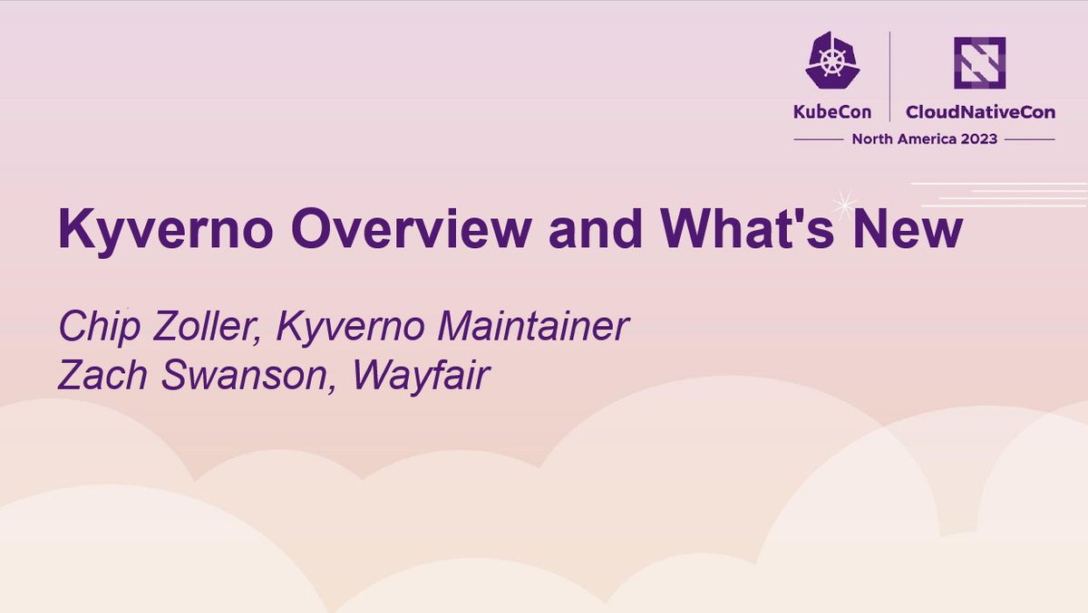 Getting excited! Putting the finishing touches on our <a href="/kyverno/">Kyverno: CNCF Policy Engine</a> session for <a href="/KubeCon_/">Kubecon_</a>!

If you're interested in #Kyverno and want the latest scoop, come to our session on Wednesday at 11am CST.