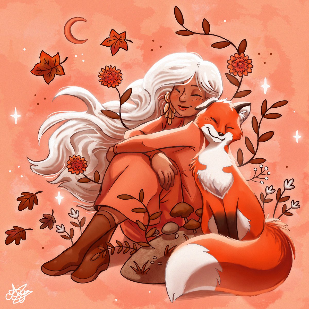 Decided to participate in a DTIYS for the first time 🦊 
What do you think? ^^

Original work: instagram.com/p/CxnSDxvM7OJ/…

#art #artist #dtiysninaclausonet #illustration #noaiart #cartoonstyle #digitalart #fanart #animalart #drawthisinyourstyle #autumnvibes #girl #fox