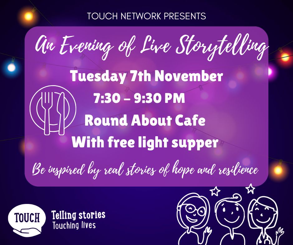 We always have a fabulous time sharing stories at Round About Cafe, a cosy community venue in Mansbridge. Join us next Tuesday, 7th November, for a FREE light supper and inspiring true stories of hope and resilience.

Book free tickets: buff.ly/3Q8llYe