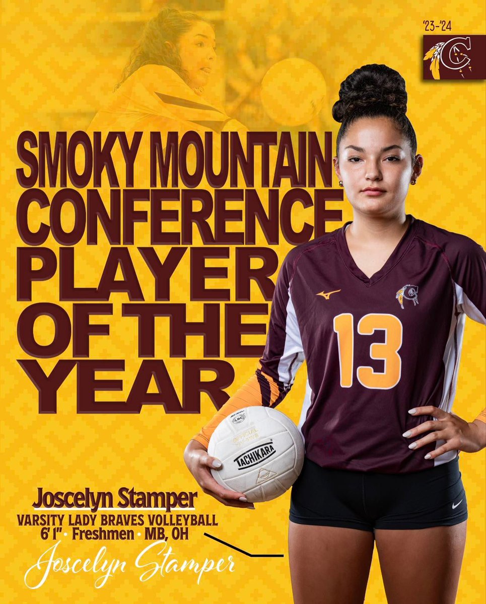 Shout out and congratulations to Joscelyn Stamper (Eastern Band Cherokee/Mvskoke Creek), out of Cherokee High School in North Carolina, who was named the 2023 Smoky Mountain Conference Volleyball Player of the Year.
#NativePreps #EBCI #Mvskoke