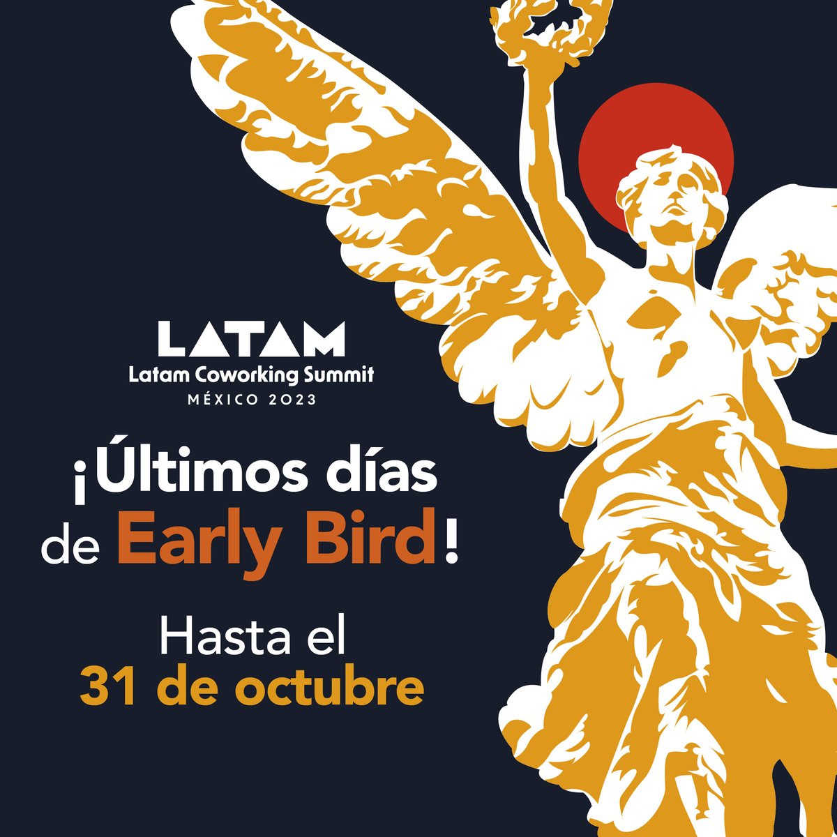 ⚠️ ¡Última llamada para adquirir entradas a Latam Coworking Summit 2023 en Ciudad de México a precio preferencial de preventa! ⏰

Más información y reservaciones en bit.ly/latamcoworking… y en nuestro sitio web oficial latamsummit.co 👈🏽

#LCS23 #Coworking #FlexSpaces