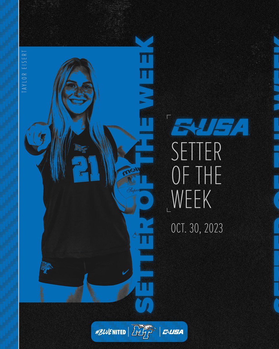 MT_Volleyball's tweet photo. Taylor Eisert and Adri Rhoda earn @ConferenceUSA Setter and Offensive Player of the Week! 👏

📰 https://t.co/mMRmRL7b6c

#BLUEnited | #BetterInTheBoro https://t.co/qKtQN51QiZ