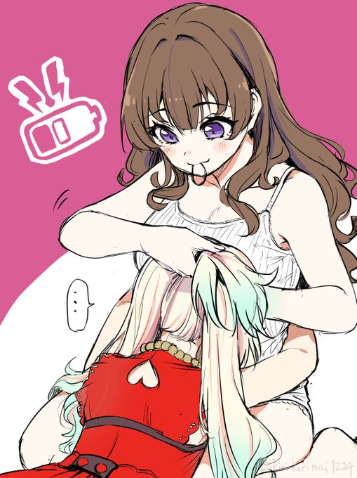 活動記録第12話ED1のあと、ルリちゃんの充電しながら地区予選の準備するみらぱ はあります
 #蓮ノ空ラブライブ地区予選
#蓮ノ空美術部 