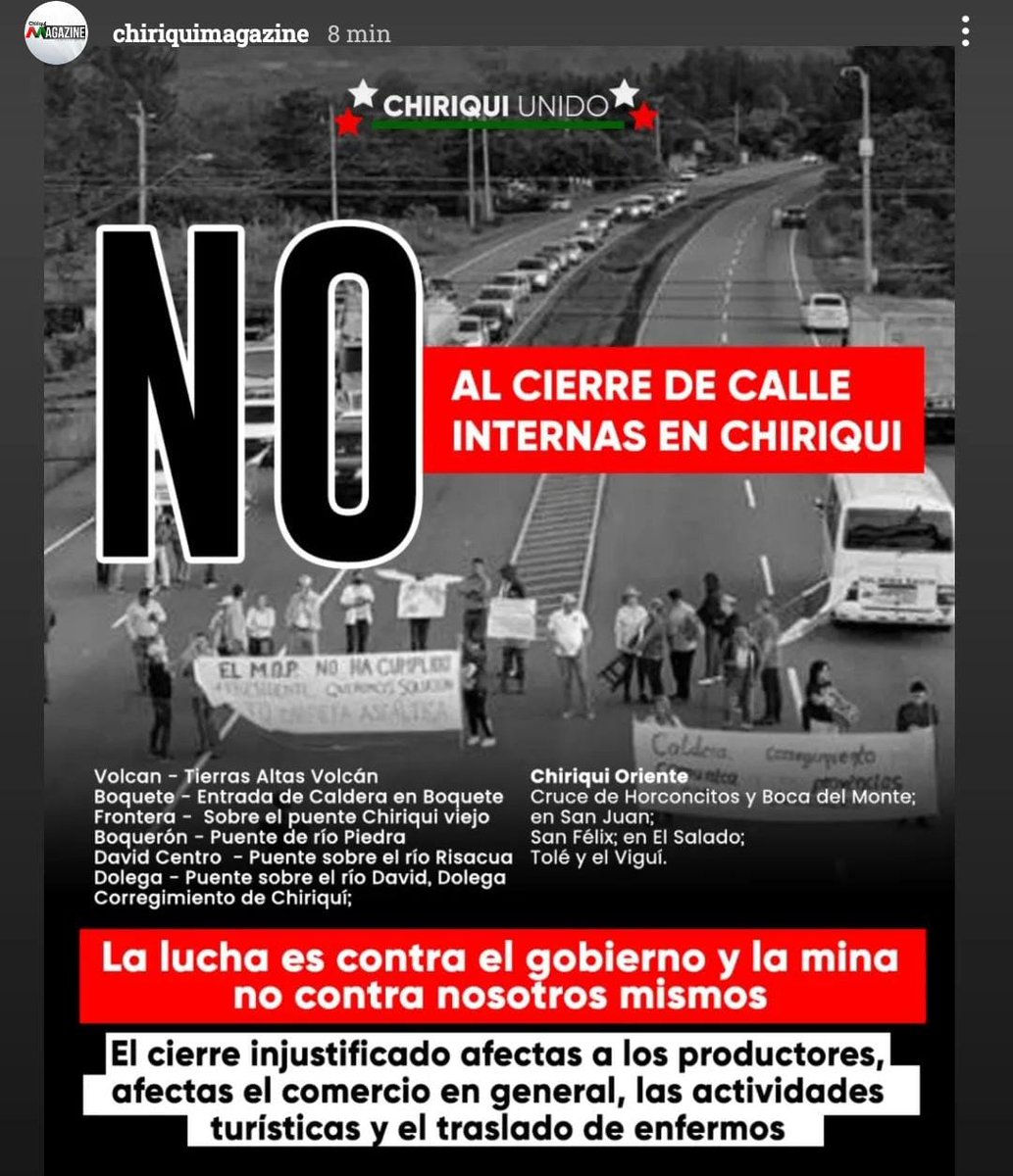 Muchos no pueden ir a las marchas en David porque no pueden llegar...

Aprendamos de los veragüenses 🧠👈