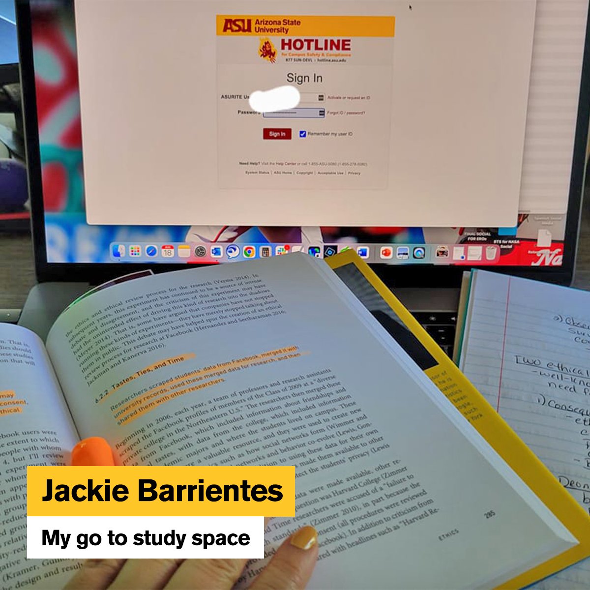 asuonline's tweet image. Do you work better in a #StudySpace filled with warm sunlight, like #ASUOnline student Alana, or are you all about that bustling café life? Share your #NationalDistanceLearningWeek opinions!