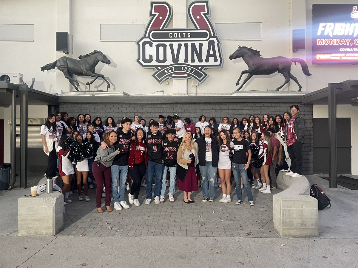 KCAL 9 selected Covina HS to do a live spotlight on our school!!! So proud of our students 💪 COLT NATION!!!