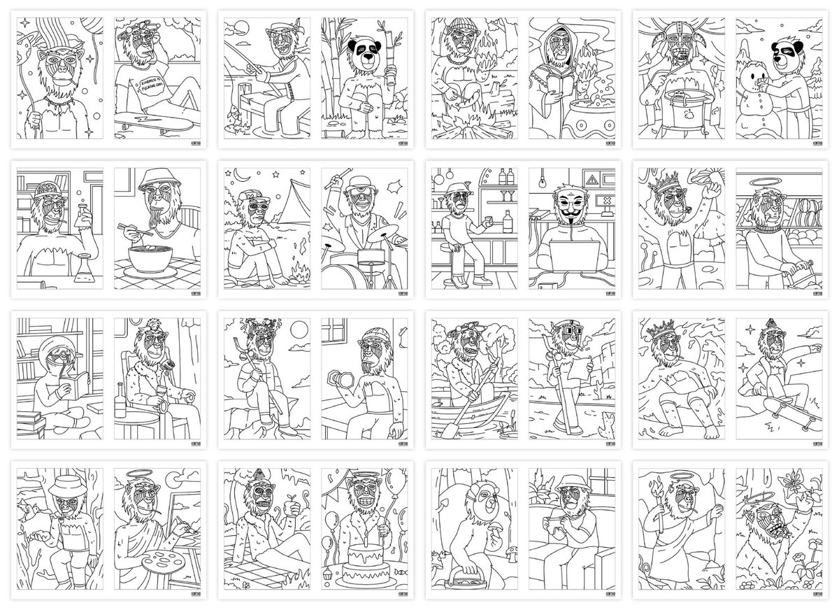 🏖️ COLORING BOOK @mindfulmonkz 🎨🎨🎨 🔹32 pages 🔹HD quality 🔹FREE for personal use 🔹Print-ready file PDF 🔹Follow, like, retweet 🔹DM me for link (i'll never DM first) file deleted after 3 days Enjoy 🍻 ❗️⏰️ 24 hours 50% discount if you want to do coloring pages. DM me.