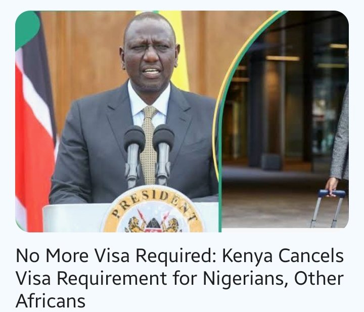 In 2024, Africans planning a trip to Kenya will not require a visa. President William Ruto announced this on Saturday, Oct. 28, 2023, during his keynote speech at the  3Basins Climate Change Conference in Brazzaville. Should #Nigeria follow suit? #travelnews I #travelpadi