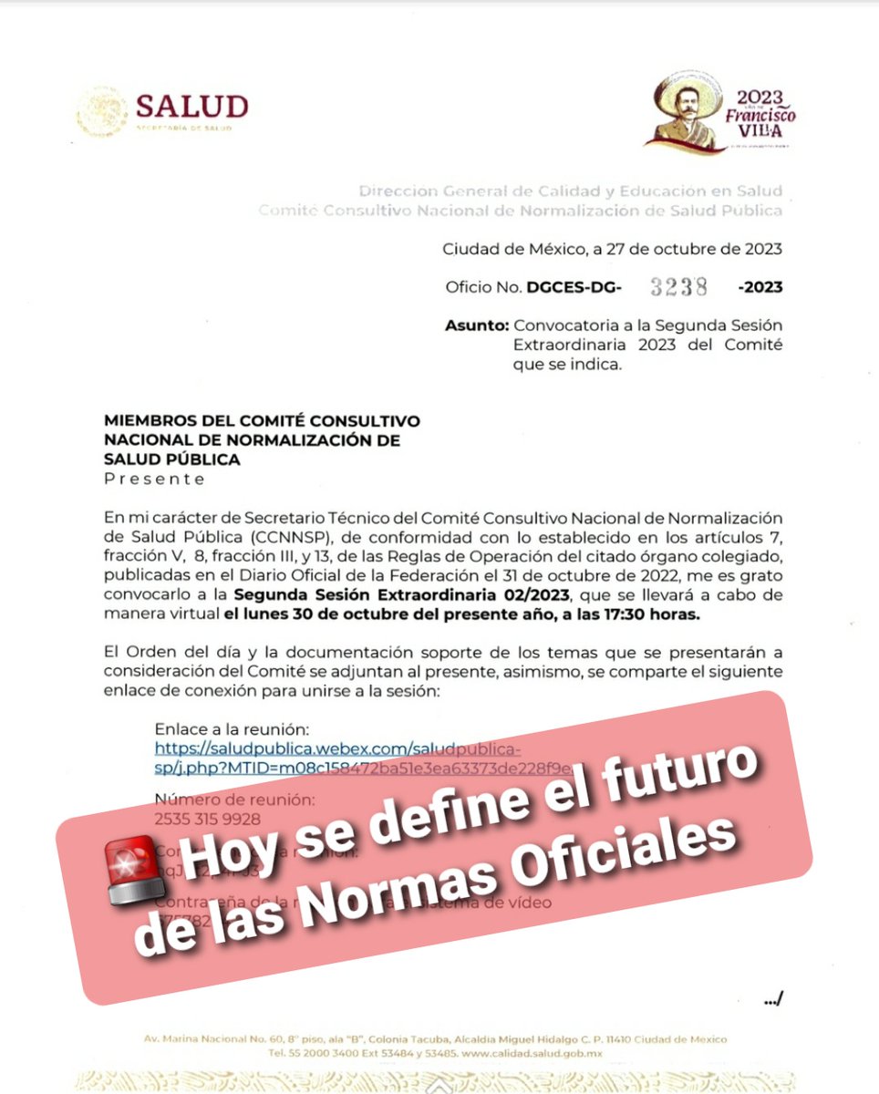 🚨Estemos Alerta 

Hoy sesiona el Comité de Normalización en Salud, para decidir el futuro de las #NormasOficiales de cáncer,  diabetes y otras enfermedades

Esperamos que recapaciten, que no cancelen las normas y mejor se pongan a atender la emergencia en #Guerrero

Hay