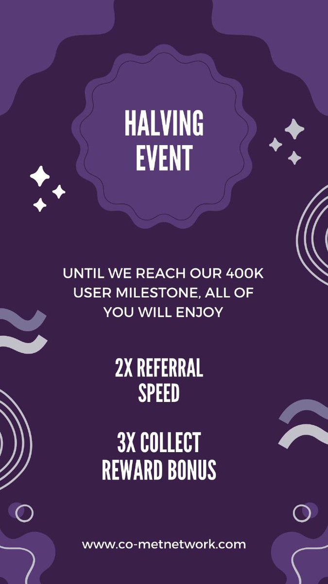 🚀 Double Referral Speed: Invite your friends, and watch your earnings soar even faster!
💰 3x Rewards on the "Collect Reward" button: Triple the crypto just for you! 
Join the party and enjoy these amazing benefits as we march toward our 400,000 user achievement! 🥳🎉🚀
