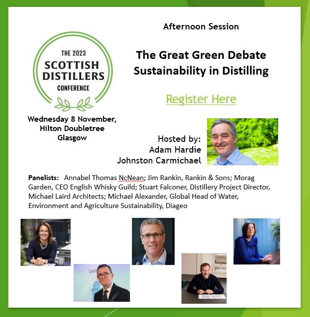 Project Director Stuart Falconer will be taking part in a panel discussion at the Scottish Distillers Conference on November 8th. The panel session, titled 'The Great Green Debate,' will focus on the crucial topic of sustainability in the whisky industry. scottishdistillers.co.uk/sdc/book-ticke…