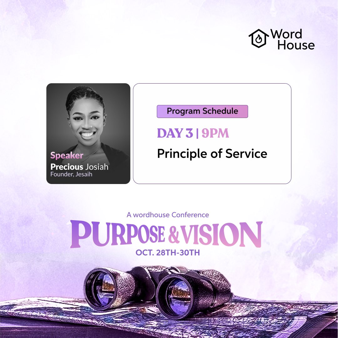 It’s DAY 3! Join us as we climax the conference! 🚀

We go again tonight as our speaker <a href="/JosiahPreciousA/">Precious (Josiah) Cheta Udezue🇦🇪🇬🇧🇳🇬</a> brings light and fire with precision.

You don’t want to miss tonight’s session.

SET YOUR ALARM…… BRACE UP! 🚀

9:00 pm WAT 🔥

Join here t.me/seeandown