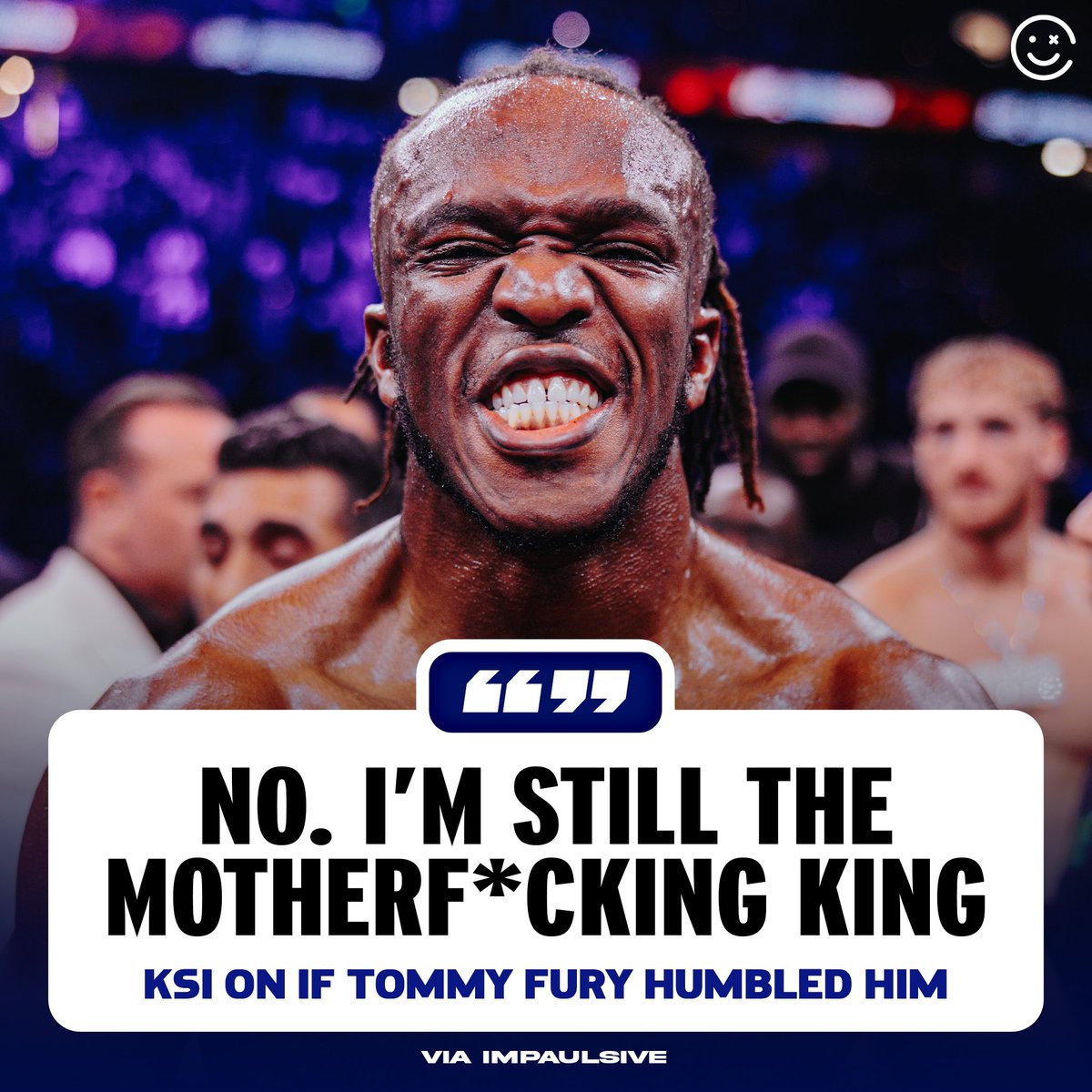 HappyPunch's tweet image. Nothing has changed for KSI after losing to Tommy Fury 😤