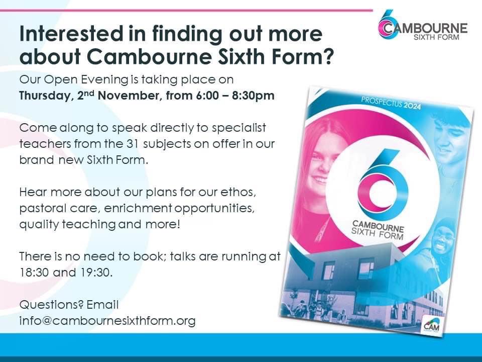 Cambourne Sixth Form tweet media