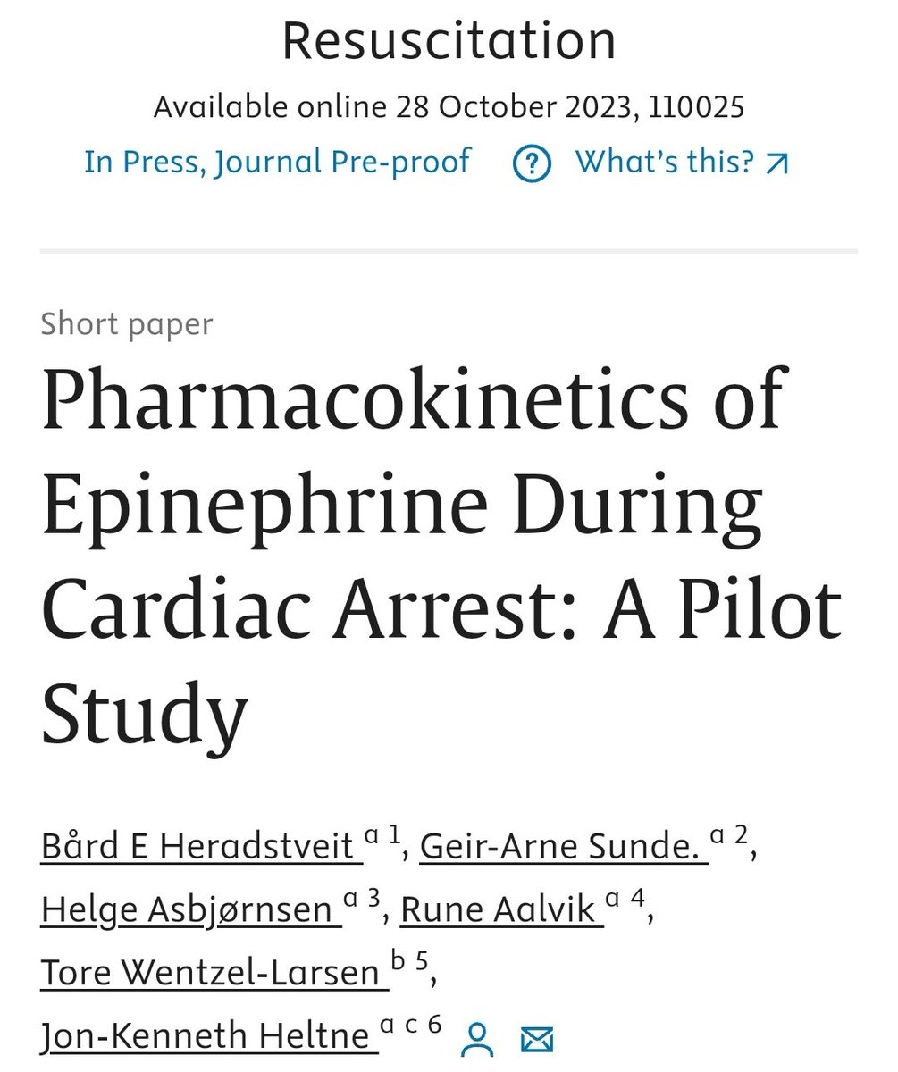 Your patient is in cardiac arrest. You are giving epinephrine every 3 minutes. Is that based on any evidence? Not really. This study in Resuscitation actually measured the epinephrine level every minute after a bolus during cardiac arrest in humans. The half-time was 2.6…