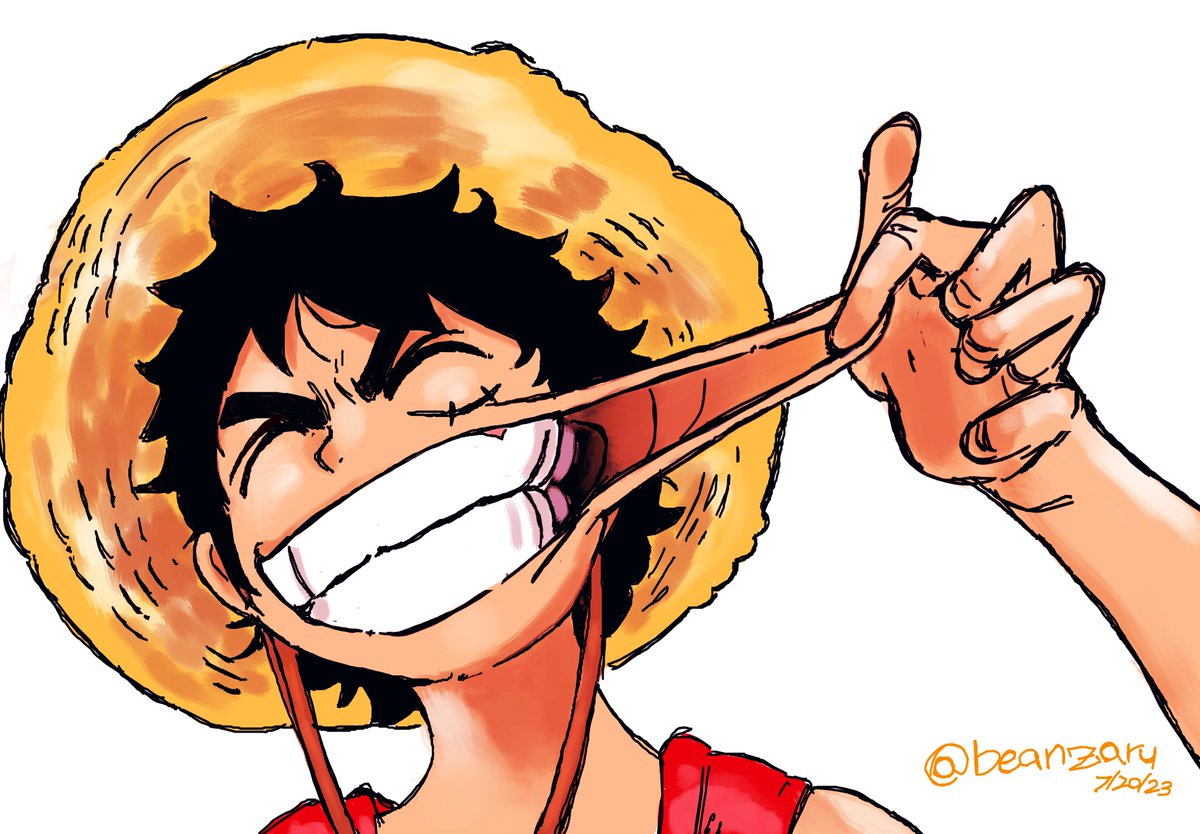 monkey d. luffy 1boy male focus hat straw hat solo black hair closed eyes  illustration images