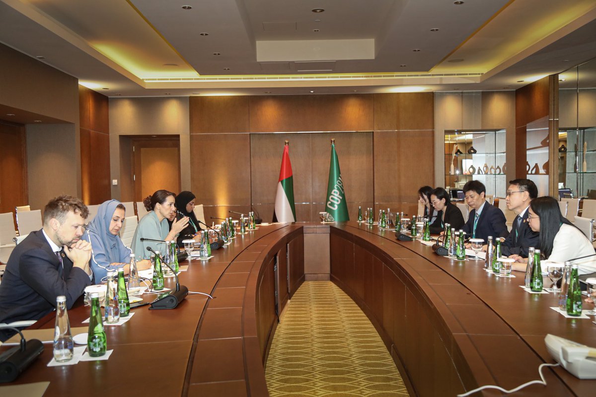 mariammalmheiri's tweet image. I met with HE Zhao Yingmin Vice Minister of China's Ministry of Ecology and Environment on the sidelines of #PreCOP, where we discussed the Emirates Declaration on Food Systems and Agriculture as well as collaboration opportunities in the biodiversity sector &amp;amp; emissions reduction