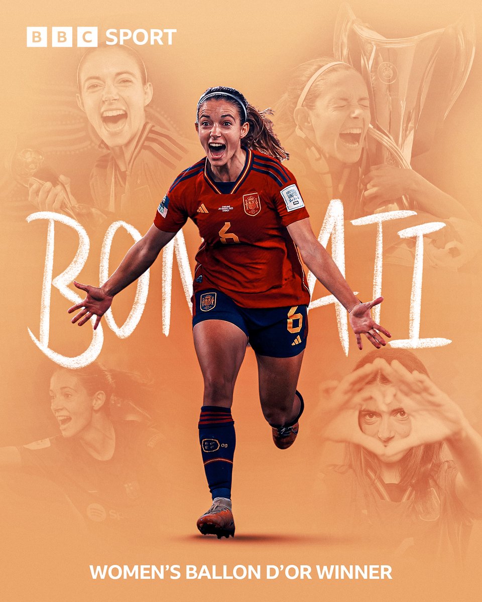 BBCSport's tweet image. Aitana Bonmati is the women's Ballon d'Or winner! 👏 🏆 

#BBCFootball #BallonDor
