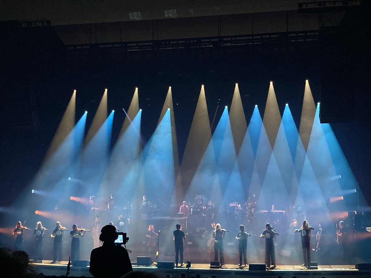 GrahamThom1's tweet image. I had given up hope of ever seeing Brian Eno live. Tonight was well worth the wait. A stunning show with the great man standing centre stage and so much else happening around him