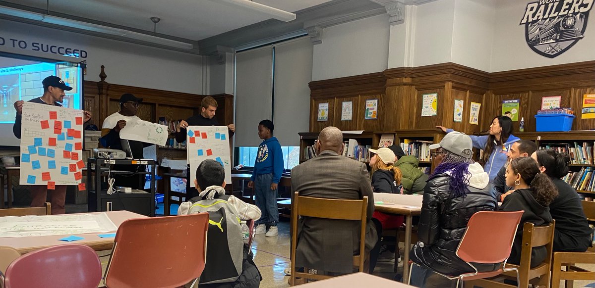 MathWps's tweet image. Students, staff, families and community members shared their ideas for different spaces at Vernon Hill this afternoon during a Co-Design session with MathTalk. @mathtalkpbc  @OCPLwps @worcesterpublic