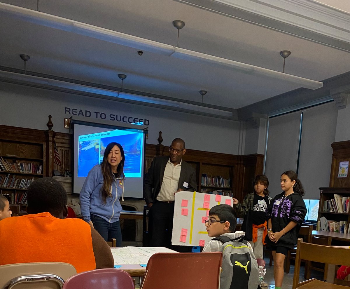 MathWps's tweet image. Students, staff, families and community members shared their ideas for different spaces at Vernon Hill this afternoon during a Co-Design session with MathTalk. @mathtalkpbc  @OCPLwps @worcesterpublic