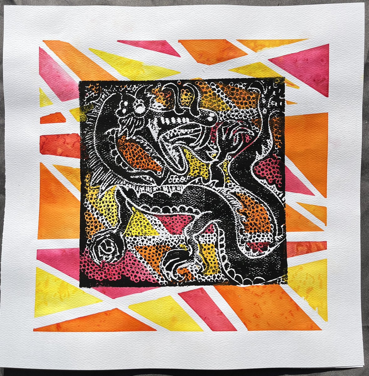 Watercolor series assignment for my AOEU course. These go with my 7th-grade printmaking project. They are foam etchings printed on watercolor inspired by different contemporary watercolor artists. Fun and useful;) @PattonHawks