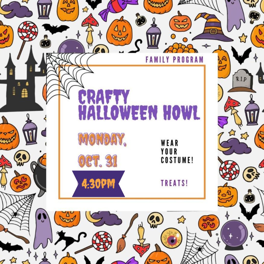 NorthChannelLib's tweet photo. Come celebrate Fall with us! Create a seasonal craft, enjoy treats and don’t forget to dress-up for our costume parade! Recommended for children ages 0-12 years. https://t.co/elvxY4kEUS