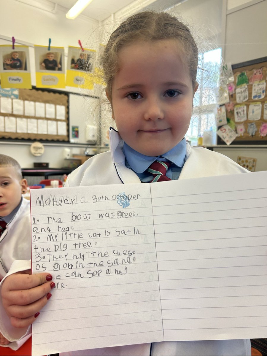 StCharlesGla's tweet photo. “The sentences are sick.  Call the sentence doctor to fix them!” Today in Primary 2/1, the P2s enjoyed adding #CapitalLetters and #FullStops to write independently, use appropriate punctuation. #WeAreWriters @literacyfor_ALL @PPGlasgow https://t.co/oZdlRnRPYO
