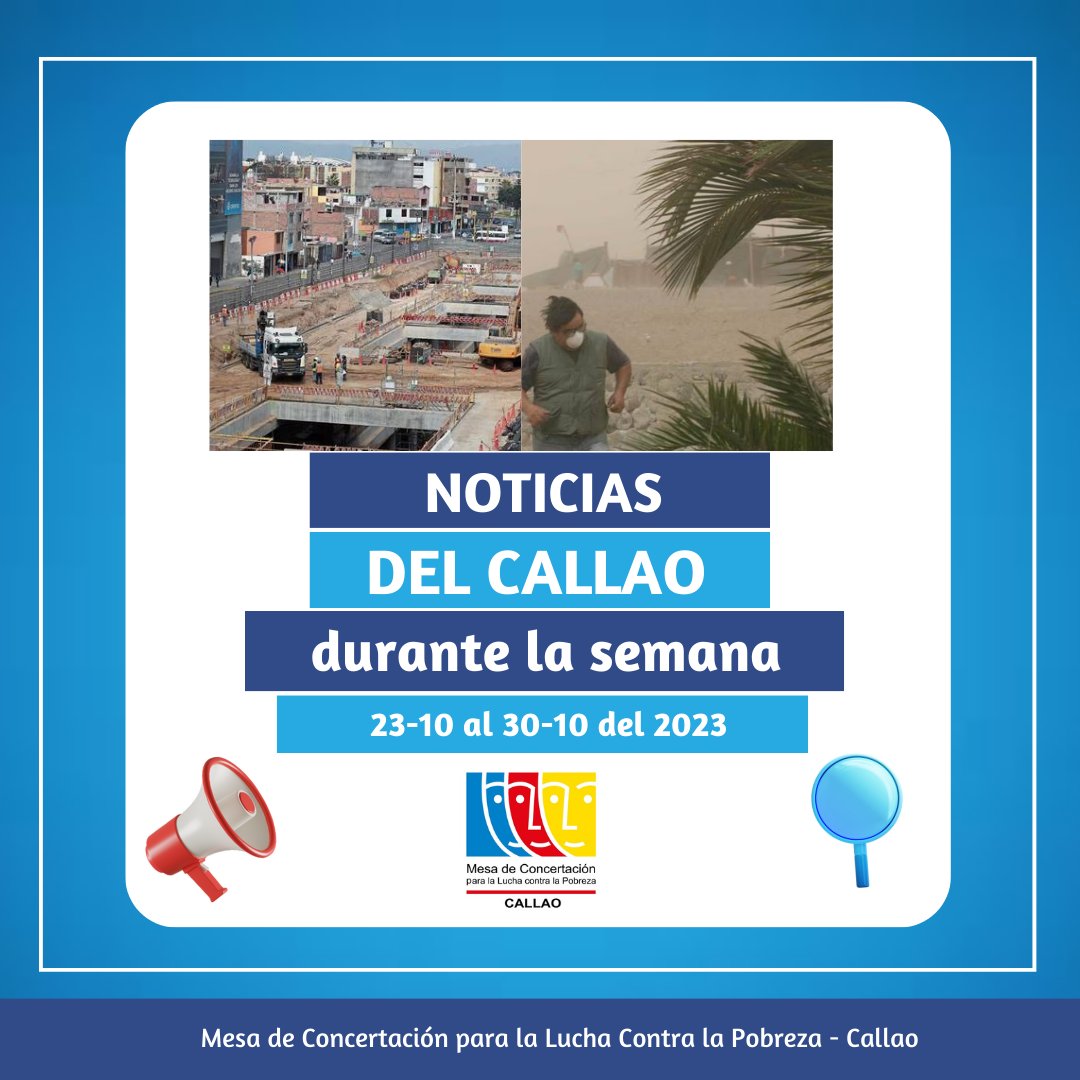 MCLCPCallao's tweet photo. 📲Compartimos "Noticias de la Semana en el Callao", correspondiente a la fecha del 23/10, al 30/10.  Más 👉 https://t.co/quADZE7Ltp #MCLCP #SomosEquipoMesa https://t.co/6TaNHZcsFH