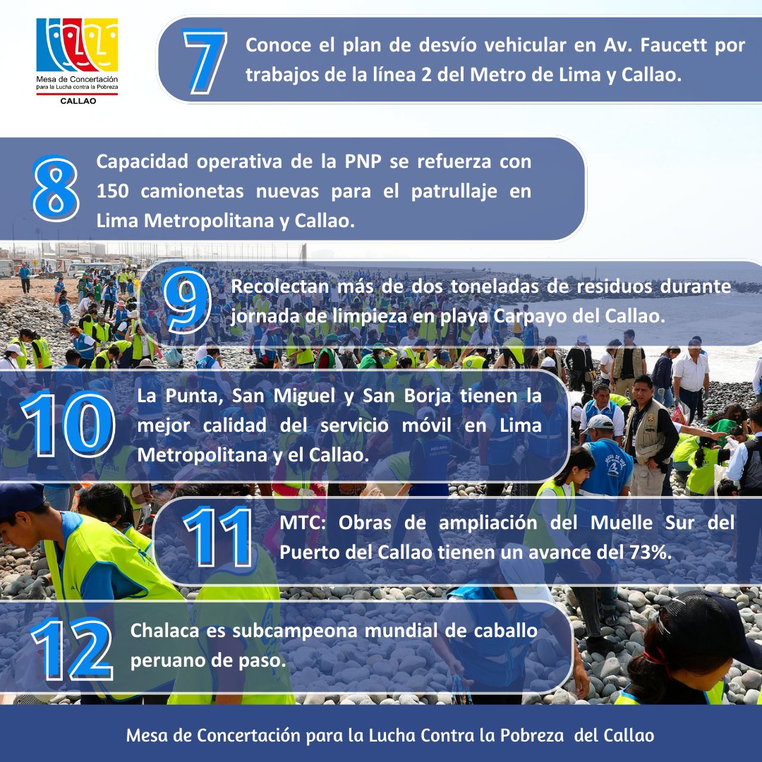 MCLCPCallao's tweet photo. 📲Compartimos "Noticias de la Semana en el Callao", correspondiente a la fecha del 23/10, al 30/10.  Más 👉 https://t.co/quADZE7Ltp #MCLCP #SomosEquipoMesa https://t.co/6TaNHZcsFH