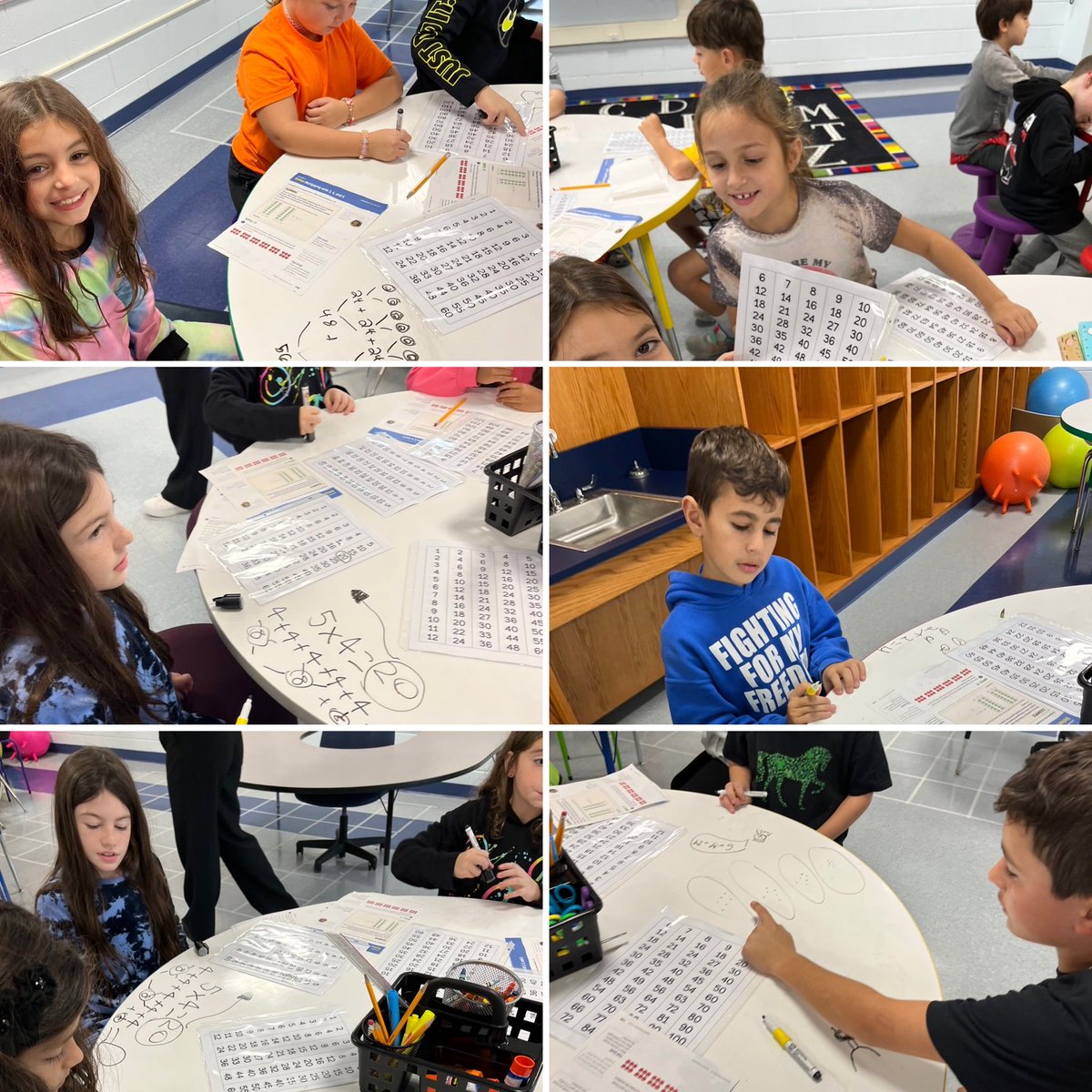KimberlyRoom8's tweet photo. Multiplication Strategies on display. ⁦@KimberlyRoom8⁩  ⁦@UnquaElementary⁩ https://t.co/mlnM1q3fl1