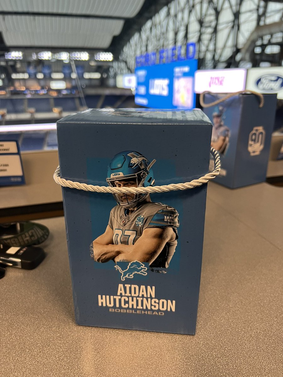 Because I have a ton of bobbleheads. RT if you are interested in entering opportunity to get your hands on an Aidan Hutchinson Bobblehead. Must tag one person, RT and be a follower. Will DM winner Sunday #OnePride