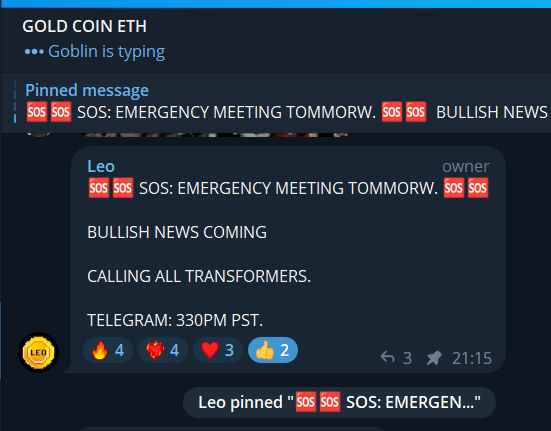 ShibaDogeInform's tweet photo. Guys $GOLD DEV @LeoTalk just posted on the main tg. You don't want to miss this one🥇🥇🥇

Join Here: https://t.co/adSg2S6P5j 

#GOLDCOIN $GOLD #BTC #Bitcoin  #ShibaDoge #BULLISH https://t.co/x3Ozh0S5uI