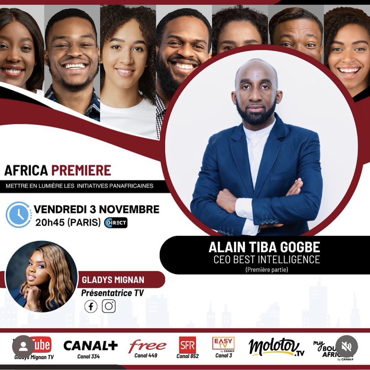 AlainTiba's tweet photo. Merci Gladys MIGNAN de me faire honneur pour la première de #AFRICA #PREMIERE sur CDIRECT TÉLÉVISION.

Je parle de mon #Parcours et du #Let’s #Talk #Best #Business du 04 novembre en #Belgique.

#Reservation: https://t.co/Y2m399hMtl

Plus d’infos: https://t.co/RwIJ5YAgs6 https://t.co/evSEBdK0Pm