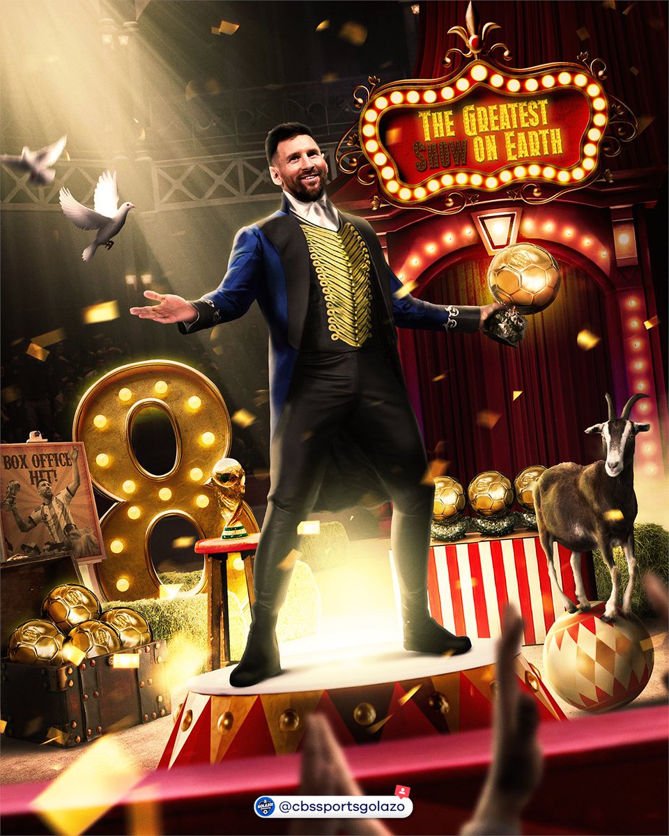 CBSSportsGolazo's tweet image. LIONEL MESSI WINS HIS 8TH BALLON D’OR. 🐐