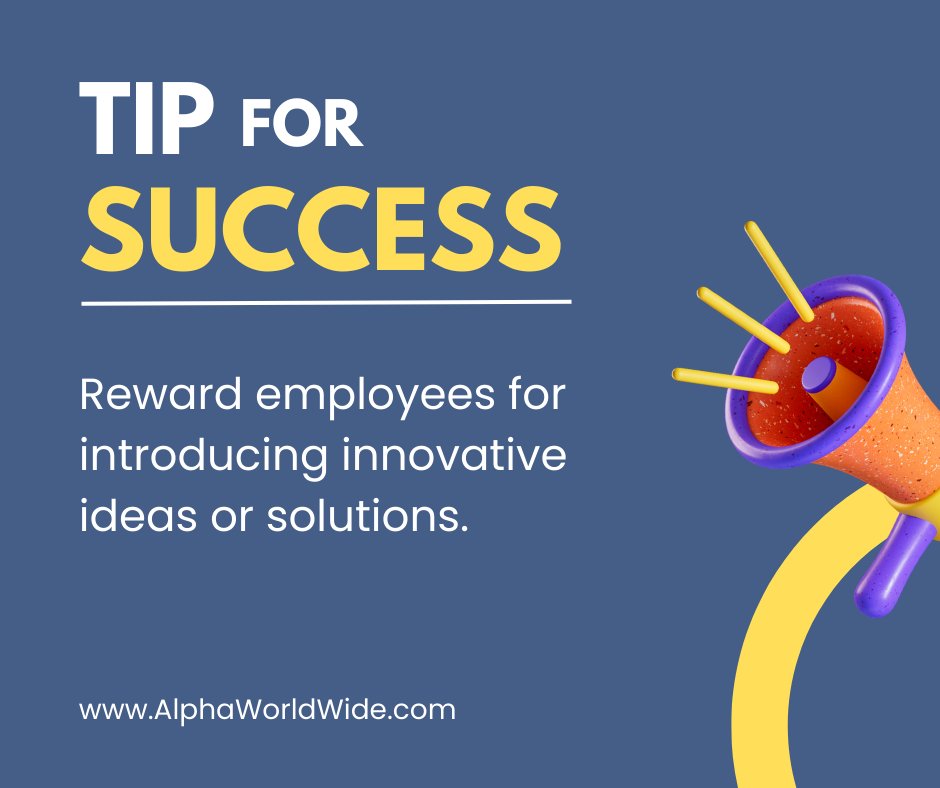 Idea Incentives

Reward innovative input. Growth from within! 

#EmployeeIdeas #AlphaWorldWide #AlphaWW