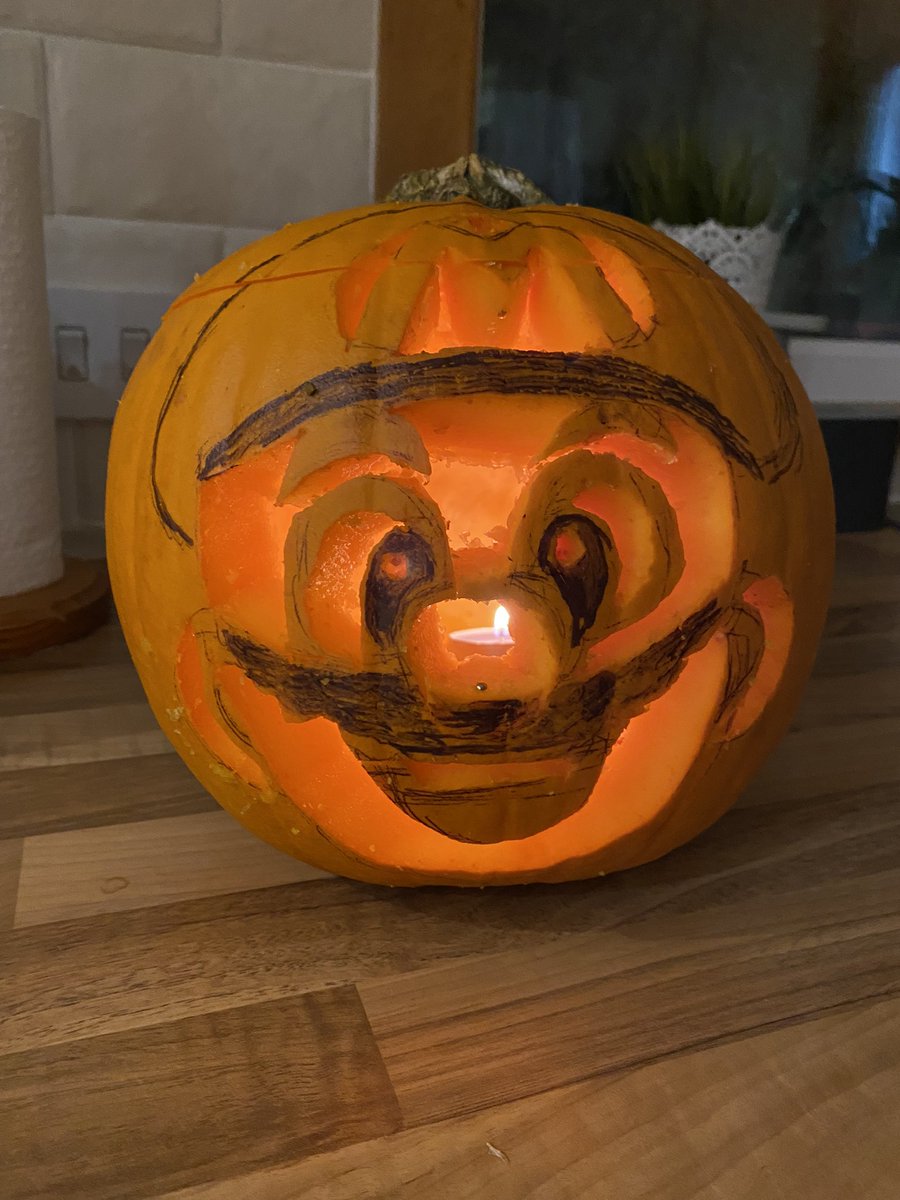 mrsharvey6789's tweet photo. Sometimes children make the best teachers!My eldest asked for a Mario pumpkin- I told him it would be too hard for me to do πbut his belief & encouragement to have a go made me tryβ¦ πitβs not perfect but I gave it a go! #growthmindset #believeinothers #practisewhatyoupreach ππ» https://t.co/vU6FP9bLRJ