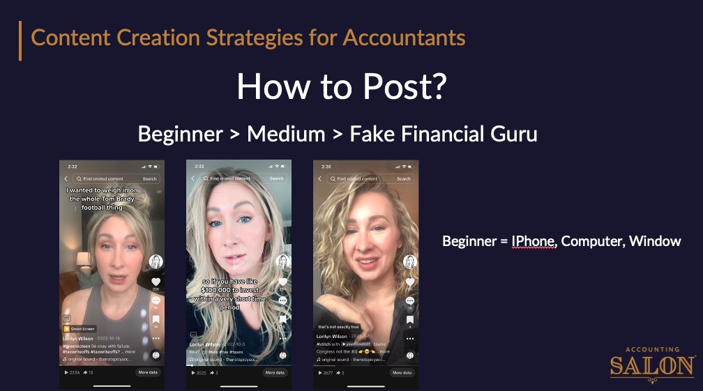 @taxtwitter Join me in a free webinar tomorrow on Content Creation Strategies for Accountants 😎😮‍💨 This is a summation of everything I've learned TO DATE on social media strategy, so if you've been to one of my presentations before there will be new content in there 😏