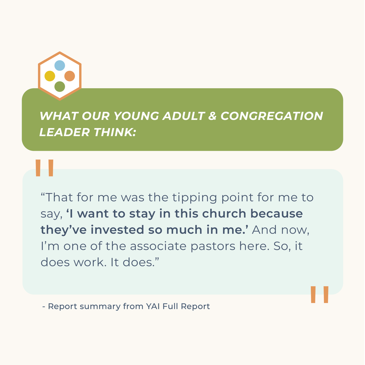 Discover the Power of Investment! 📷 When congregations empower young adults through leadership roles, it's a game-changer. Hear directly from young adults and congregation leaders about how this transforms faith journeys. Dive into more insights at pivotnw.org/research.