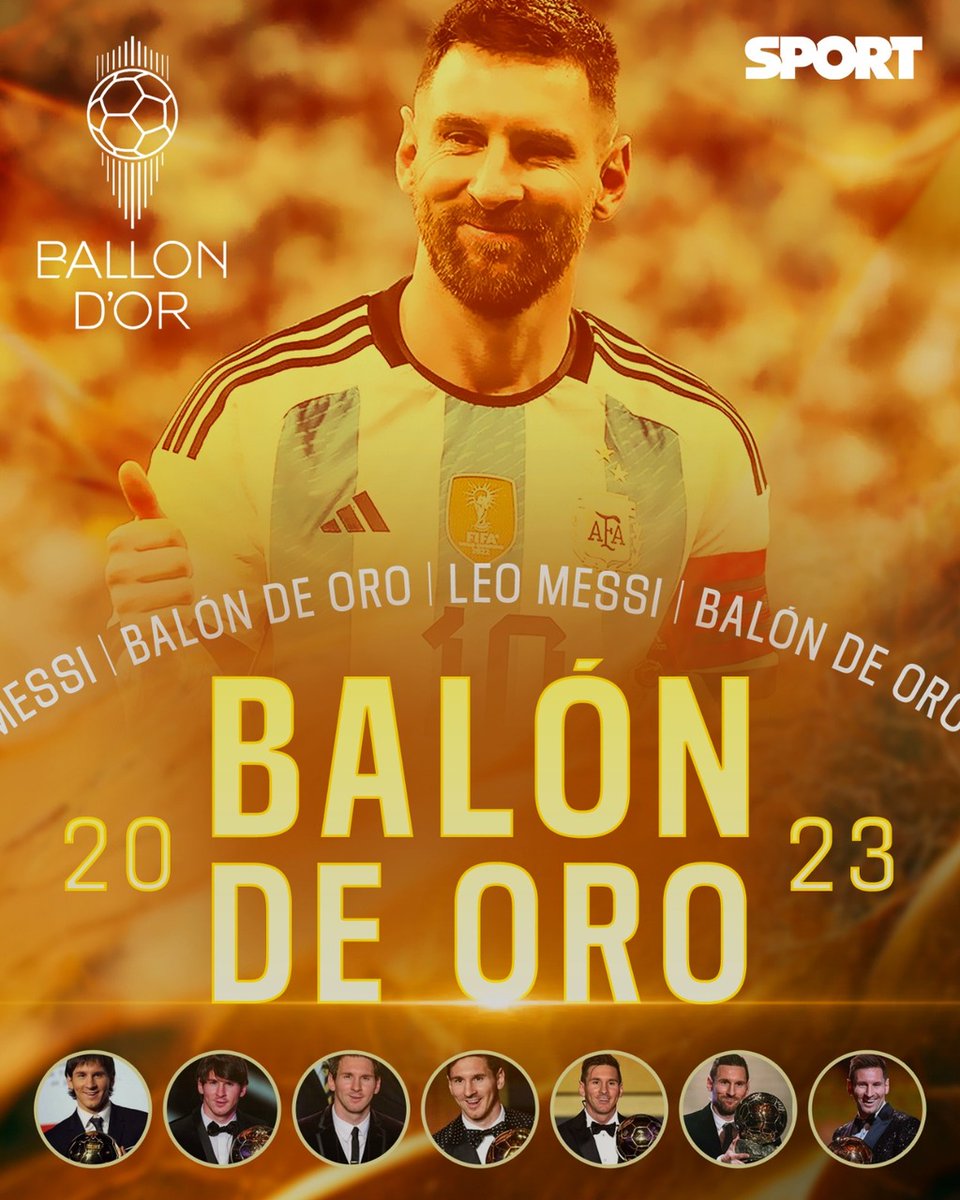 DelBarsaSoy's tweet photo. Y ya son 8 balones de oro.  
Nunca veremos algo igual. 
#GOAT𓃵 https://t.co/nIeFNHeHRU